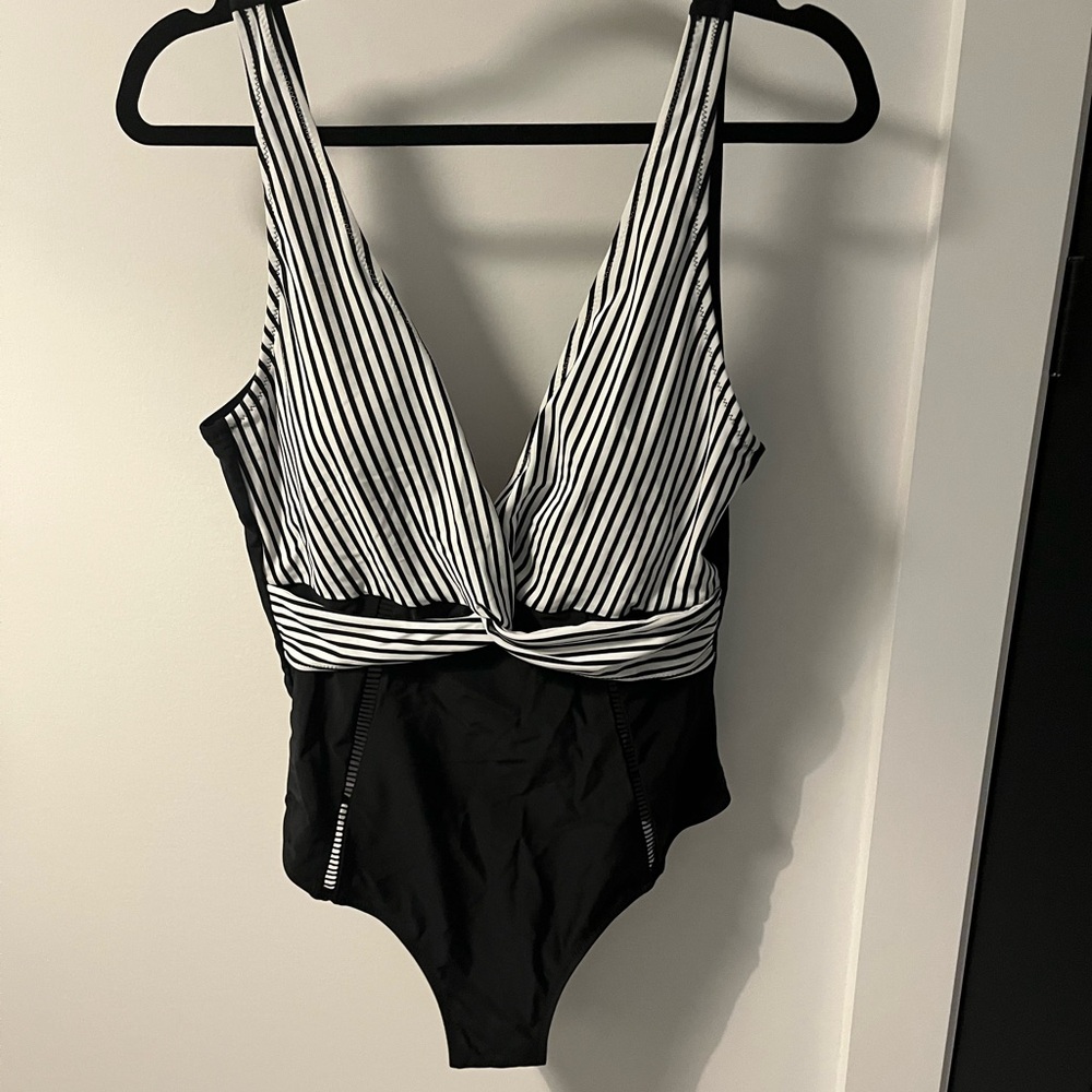 Cupshe Black and White Striped Kids One Piece